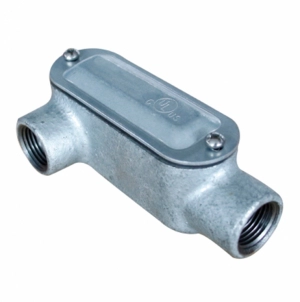 CAJA CONDULET TIPO LR 1″ FORM 5 HIERRO MALEABLE GALVANIZADO EN CALIENTE C/TAPA C/EMP CON UL E254321