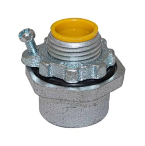 CONECTOR RIGID HUB 1/2″ HIERRO MALEABLE C/CONEXIÓN A TIERRA ELECTRO GALVANIZADO CON UL E317578
